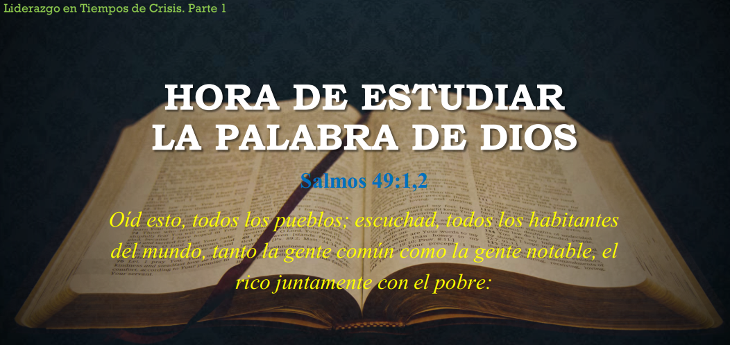 Liderazgo en Tiempo de Crisis - Parte 1